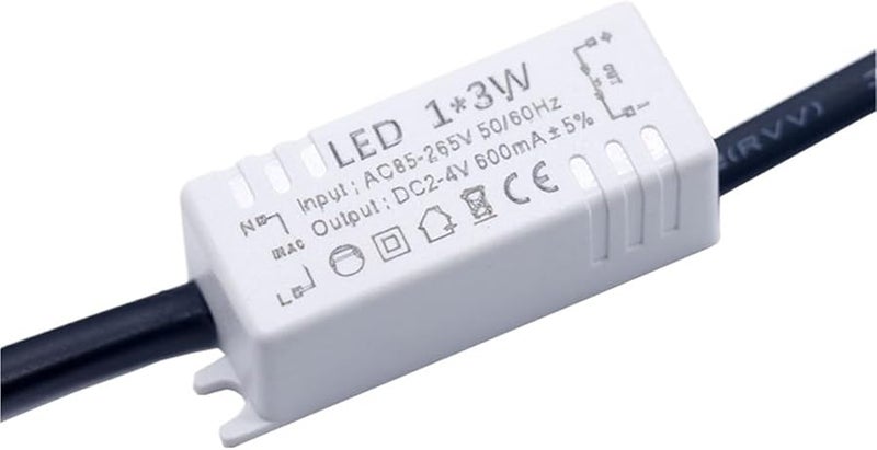 LED Driver 1x3W 600mA Mini Power Supply for LED Diode Crystal Lamp Chandelier - Image 1